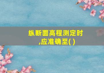 纵断面高程测定时,应准确至( )